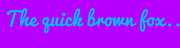Image with Font Color 00BEFF and Background Color B500FD
